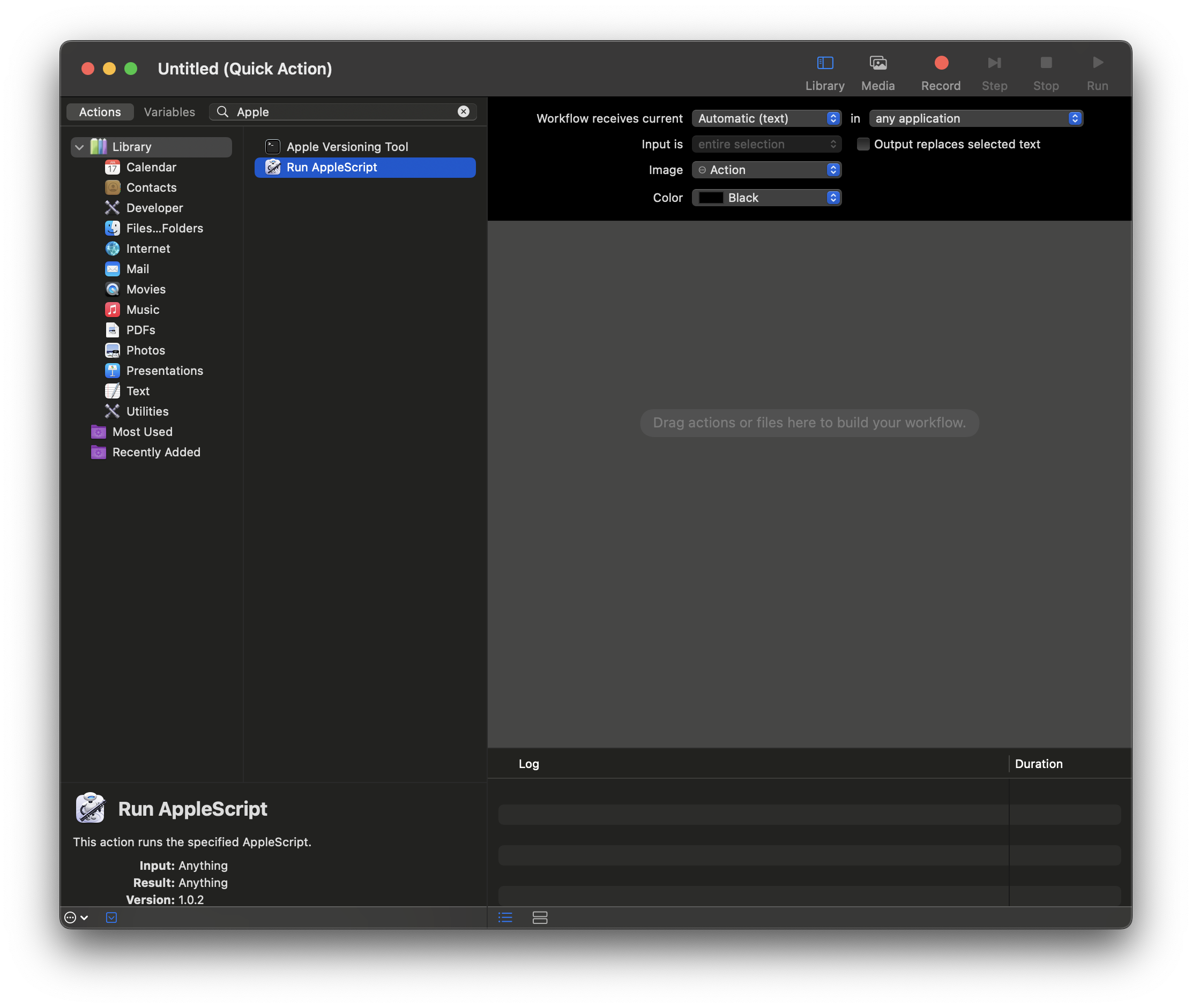 Run Applescript