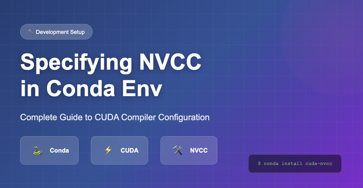 Conda env里指定nvcc